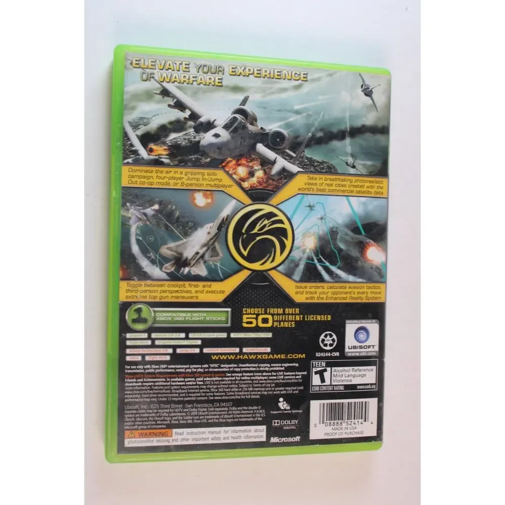 Tom Clancy's HAWX (Microsoft Xbox 360, 2009) Authentic, Complete, Tested/Works